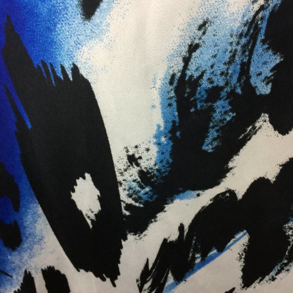 Cache Maxi Dress Size 2 Womans Blue Black Satin Open Back Cut Out Evening Y2K - Picture 6 of 15